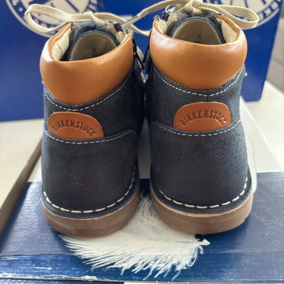 NIB | Birkenstock Pasadena Lace Up Ankle Boot Navy Blue Regular Width EU 37 - Picture 7 of 10
